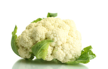 Fresh cauliflower isolated on white