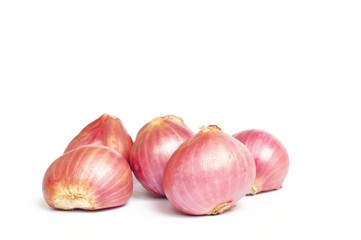 red onion isolated on white background