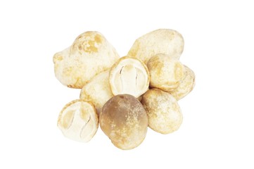 straw mushroom on white background