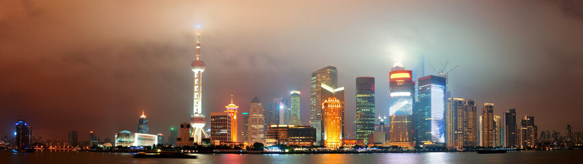 Shanghai skyline at night