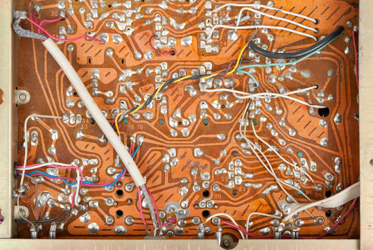 Printed circuit board is an old radio