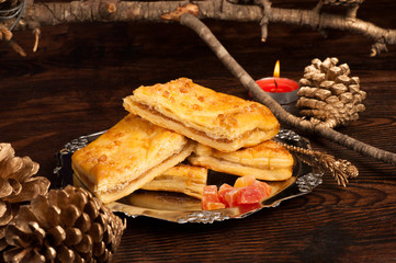 Puff pastry with pumpkin filling