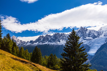 Summer mountain scenery in the French Alps