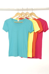 colored Tee Shirts display