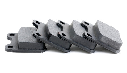 Set of brake pads, isolate on white
