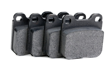 brake pads closeup on white background