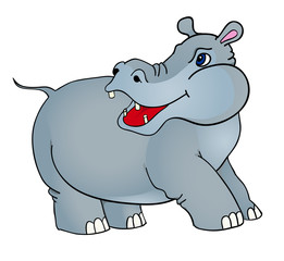 cartoon hippopotamus