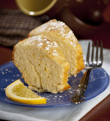 sliced cake with orange
