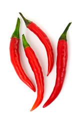 Group of red hot chili pepper