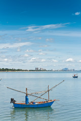 Fototapeta na wymiar Hua- Hin beach. and boat,