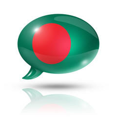 Bangladeshi flag speech bubble