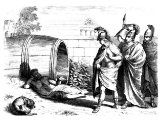 Starożytność: Aleksander Wielki spotyka Diogenesa - 45201562
