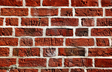 Ancient brick wall,