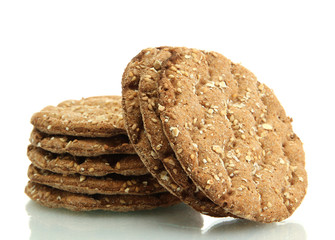 tasty crispbread isolated on white