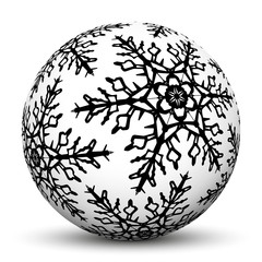 Kugel, Schnee, Eis, Flocke, Textur, Deko, Winter, Schneeball