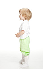 Little child looking at something