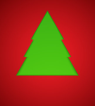 Simple Christmas tree. Vector