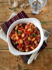 Stew of beans and vegetables
