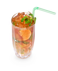 cocktail with cola and ice