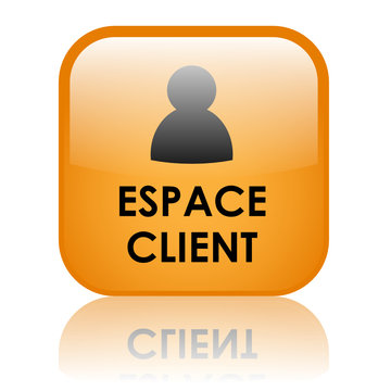 Bouton Web ESPACE CLIENT (service clients contact accueil aide)