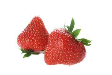 two strawberries