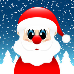 Santa Winter Forest Blue