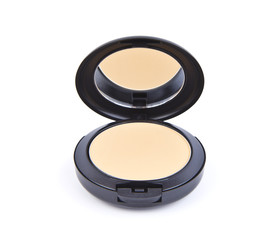 Cosmetic products on white background