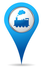 blue train location icon for maps