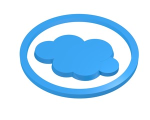 Cloud symbol in circular ring