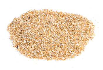 Pearl barley heap isolated on white