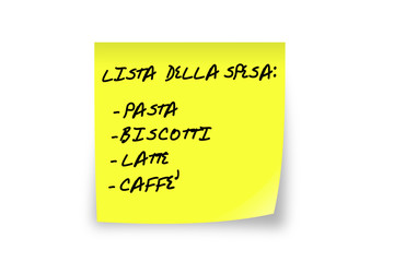 Food list, shopping