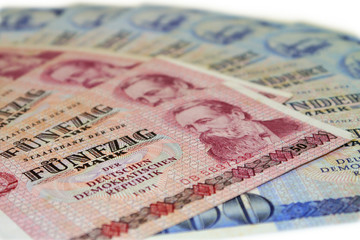 DDR Geldfächer, Geldscheine 