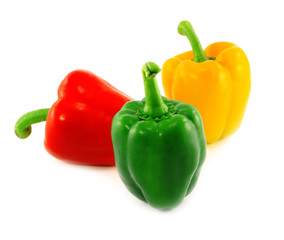 Red,green and yellow bell peppers