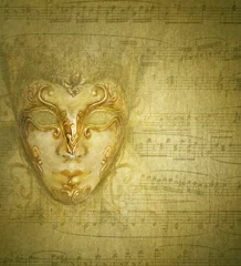 Tafelkleed Card golden mask © vali_111