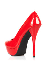 Red women shoes.