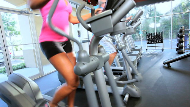 Exercising on Cross Trainers