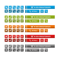 Homepage - Icon Set Warenkorb