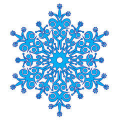 Decorative abstract snowflake.