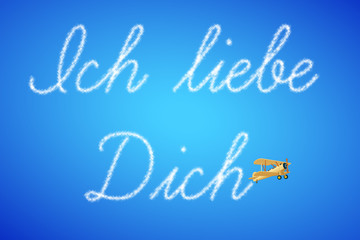 Wolkenschrift - Ich liebe Dich