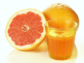 Grapefruit juice, isolated