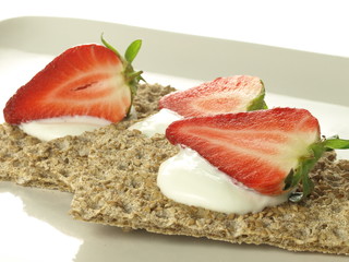 Crispbread, isolated, close-up