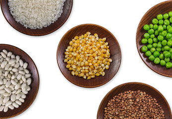 Plates with mixed cereal