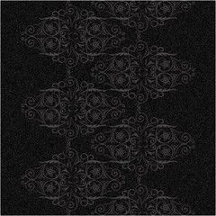 Vintage rustic swirls pattern on a gray background