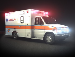Ambulance with lights © Digital Storm