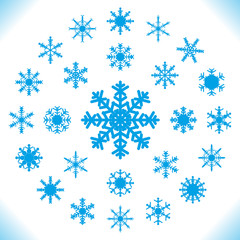Snowflakes  - set of 25 pieces.