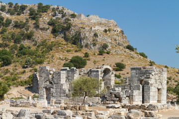 Fototapeta na wymiar Starożytnego miasta Kaunos Dalyan, Turcja