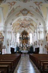 Fototapeta na wymiar Katolicki kościół parafialny Wniebowzięcia NMP w Schongau