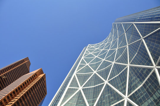Skyscrapers towering over Calgary Alberta Canada