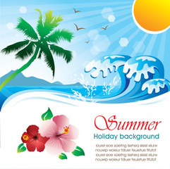 Summer holiday vector design