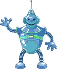 Photo sur Plexiglas Robots Robot de dessin animé mignon